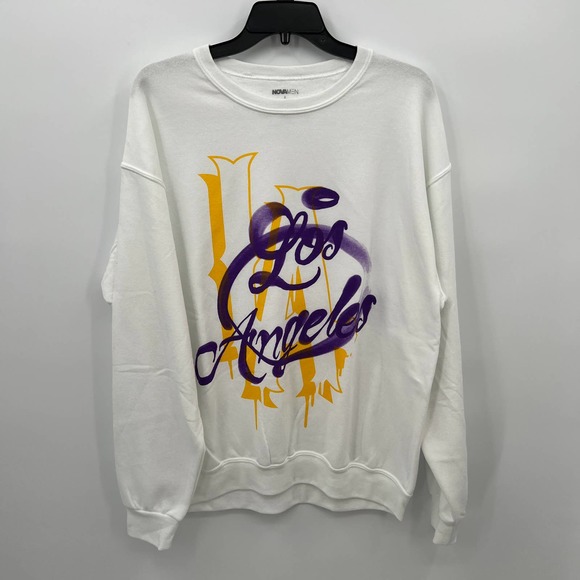 Nova Men In the City Men's Crewneck Sweatshirt in White - Picture 2 of 4